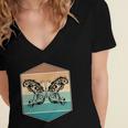 Caterpillar Butterfly Insect Gift Butterfly Women's Jersey Short Sleeve Deep V-Neck Tshirt