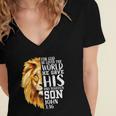 Christian Gifts For Men Lion Of Judah Graphic God John 316 Women's Jersey Short Sleeve Deep V-Neck Tshirt