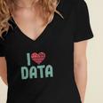 Data Encoder I Love Statistics Data Science Data Analysts Women's Jersey Short Sleeve Deep V-Neck Tshirt
