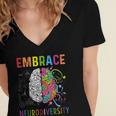 Embrace Neurodiversity V2 Women's Jersey Short Sleeve Deep V-Neck Tshirt