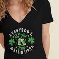 Everybody In The Pub Gettin Tipsy Women's Jersey Short Sleeve Deep V-Neck Tshirt