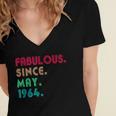 Fabulous Since V5 Women's Jersey Short Sleeve Deep V-Neck Tshirt