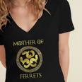 Ferret Mom Mother Of Ferrets Best Pet Women's Jersey Short Sleeve Deep V-Neck Tshirt