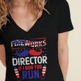 Fireworks Director If I Run You Run Women's Jersey Short Sleeve Deep V-Neck Tshirt