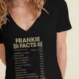Frankie Name Gift Frankie Facts Women's Jersey Short Sleeve Deep V-Neck Tshirt