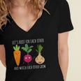 Funny Cute Lets Root For Each Other Vegetable Garden Lover Women's Jersey Short Sleeve Deep V-Neck Tshirt