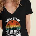 Funny Enjoy The Summer Family Beach Summer Vacation Women's Jersey Short Sleeve Deep V-Neck Tshirt