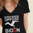 Funny Even Birds Oppose Biden Women's Jersey Short Sleeve Deep V-Neck Tshirt