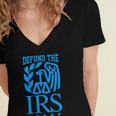 Funny Humour Irs Defund The Irs Women's Jersey Short Sleeve Deep V-Neck Tshirt