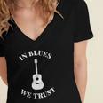 Funny In Blues We Trust Men Women Women's Jersey Short Sleeve Deep V-Neck Tshirt