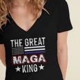 Funny The Great Maga King Trump 2022 Amp 2024 Women's Jersey Short Sleeve Deep V-Neck Tshirt