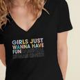 Girls Just Wanna Have Fundamental Human Rights Pro Choice Women's Jersey Short Sleeve Deep V-Neck Tshirt