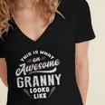 Granny Grandma Gift This Is What An Awesome Granny Looks Like Women's Jersey Short Sleeve Deep V-Neck Tshirt