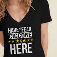 Have No Fear Ciccone Is Here Name Women's Jersey Short Sleeve Deep V-Neck Tshirt