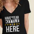 Have No Fear Kittle Is Here Name Women's Jersey Short Sleeve Deep V-Neck Tshirt