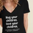 Hug Your Children Women's Jersey Short Sleeve Deep V-Neck Tshirt