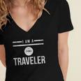 I Am A Time Traveler Women's Jersey Short Sleeve Deep V-Neck Tshirt