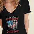 Im The Veteran And The Veterans Wife - Female Veterans Women's Jersey Short Sleeve Deep V-Neck Tshirt