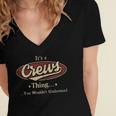 Its A CREWS Thing You Wouldnt Understand Shirt CREWS Last Name Gifts Shirt With Name Printed CREWS Women's Jersey Short Sleeve Deep V-Neck Tshirt