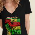 July 4Th Junenth 1865 Because My Ancestors Mens Girls Women's Jersey Short Sleeve Deep V-Neck Tshirt