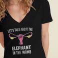 Lets Talk About The Elephant In The Womb Women's Jersey Short Sleeve Deep V-Neck Tshirt