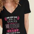 Louis Name Gift And God Said Let There Be Louis Women's Jersey Short Sleeve Deep V-Neck Tshirt