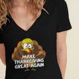 Make Thanksgiving Great Again 908 Shirt Women's Jersey Short Sleeve Deep V-Neck Tshirt