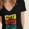 Make Today Great 116 Trending Shirt Women's Jersey Short Sleeve Deep V-Neck Tshirt