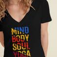 Mind Body Soul Yoga 114 Trending Shirt Women's Jersey Short Sleeve Deep V-Neck Tshirt