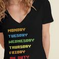 Monday To Friday On Duty Women's Jersey Short Sleeve Deep V-Neck Tshirt