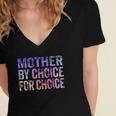 Mother By Choice For Choice Cute Pro Choice Feminist Rights Women's Jersey Short Sleeve Deep V-Neck Tshirt