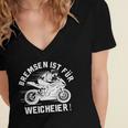 Motorcycle Racing Machines Motif With 486 Shirt Women's Jersey Short Sleeve Deep V-Neck Tshirt