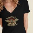 Motorcycles Mascara Moped Chopper 464 Shirt Women's Jersey Short Sleeve Deep V-Neck Tshirt