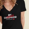 My Childhood Expired Official Adult Funny Birthday 189 Trending Shirt Women's Jersey Short Sleeve Deep V-Neck Tshirt