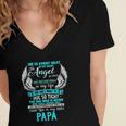 My Papa I Want To Hug So Tight One Who Is Never More Than Women's Jersey Short Sleeve Deep V-Neck Tshirt