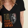 My Son Is A Soldier Hero Proud Army 713 Shirt Women's Jersey Short Sleeve Deep V-Neck Tshirt