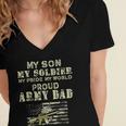 My Son My Soldier My Pride My World 695 Shirt Women's Jersey Short Sleeve Deep V-Neck Tshirt