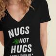 Nugs Not Hugs Dont Touch Me Women's Jersey Short Sleeve Deep V-Neck Tshirt