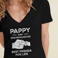 Pappy And Granddaughter Best Friends For Life Matching Women's Jersey Short Sleeve Deep V-Neck Tshirt