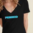 Perreo Vintage Dance And Party Music Women's Jersey Short Sleeve Deep V-Neck Tshirt