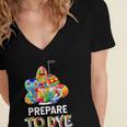 Prepare To Dye Women's Jersey Short Sleeve Deep V-Neck Tshirt