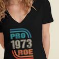 Pro 1973 Roe Women's Jersey Short Sleeve Deep V-Neck Tshirt