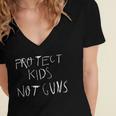 Protect Kids Not Guns V2 Women's Jersey Short Sleeve Deep V-Neck Tshirt