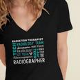 Radiation Therapist Radiographer Rad Radiology Xray Tech Women's Jersey Short Sleeve Deep V-Neck Tshirt