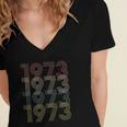Retro Pro Roe 1973 Pro Choice Feminist Womens Rights Women's Jersey Short Sleeve Deep V-Neck Tshirt