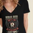Rowland Blood Run Through My Veins Name V6 Women's Jersey Short Sleeve Deep V-Neck Tshirt