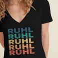 Ruhl Name Shirt Ruhl Family Name V3 Women's Jersey Short Sleeve Deep V-Neck Tshirt