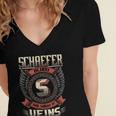 Schaefer Blood Run Through My Veins Name V8 Women's Jersey Short Sleeve Deep V-Neck Tshirt