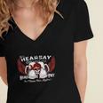 Thats Hearsay Brewing Co Home Of The Mega Pint Funny Skull Women's Jersey Short Sleeve Deep V-Neck Tshirt
