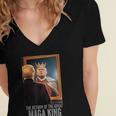 The Return Of The Great Maga King Anti Women's Jersey Short Sleeve Deep V-Neck Tshirt